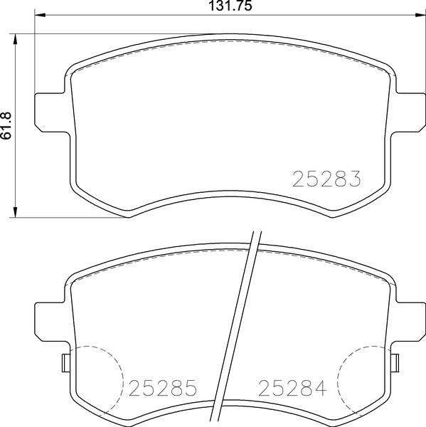 Mintex Brake Pad Set fits -Proton MDB3373 (also fits other vehicles)