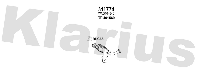 Klarius 311774 - Catalyst Type Approved  - Fits Rover MGF 1.6,1.8i