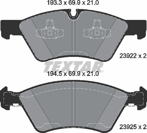 Textar Brake Pad Set - 2392201