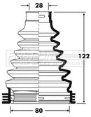 First Line Cv Joint Boot Kit Part No -FCB2812