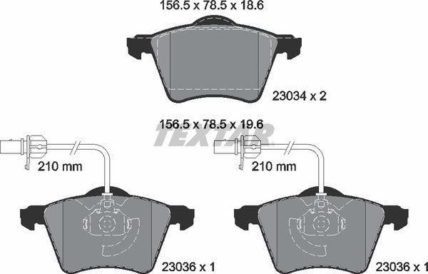 Textar Brake Pad Set - 2303401