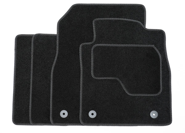 Premium Tailored Black Carpet Car Mats for MK8 Ford Fiesta 17>