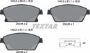 CadillAC Chevrolet Opel Vauxhall, Brake Pad Set - Textar 2503401