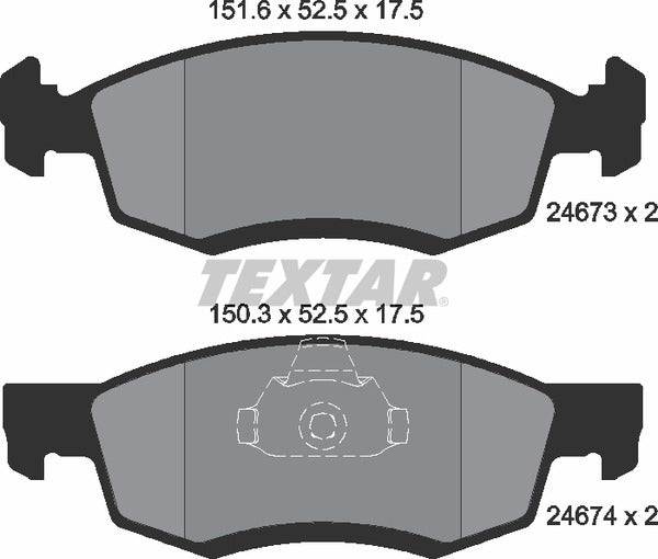 Textar Brake Pad Set - 2467301