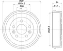 Mintex Brake Drum (Single) fits -Dacia MBD405 (also fits other vehicles)