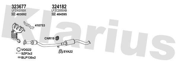 Klarius 323677 - Catalyst Type Approved Withpip  - Fits Mazda MX5 1.8i (NC,NC18)