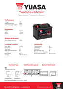 Yuasa YBX3078 - 3078 SMF Car Battery - 4 Year Warranty