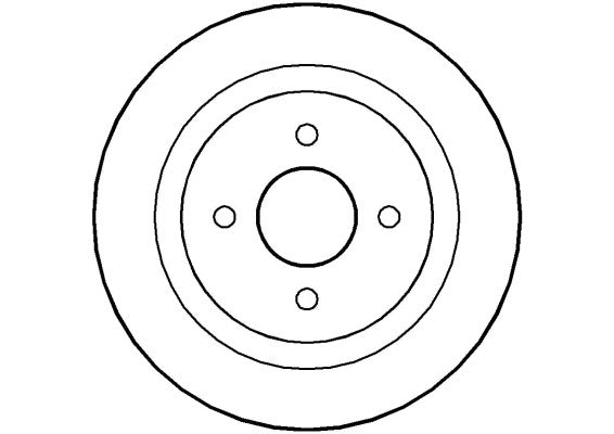Disctech Brake Disc - Fits Ford, Honda - ABD2828 - Rear Axle