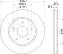Mintex Brake Discs fits -Chrysler Dodge Fiat VW V294:5 MDC2097 (also fits other vehicles)
