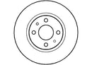 Disctech Brake Disc - Fits Alfa romeo, Volvo - ABD3443 - Front Axle
