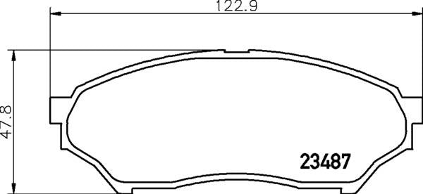 Mintex Brake Pad Set fits -Mitsubishi MDB1996 (also fits other vehicles)