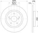 Mintex Brake Discs fits -Toyota S282:5 MDC2169 (also fits other vehicles)