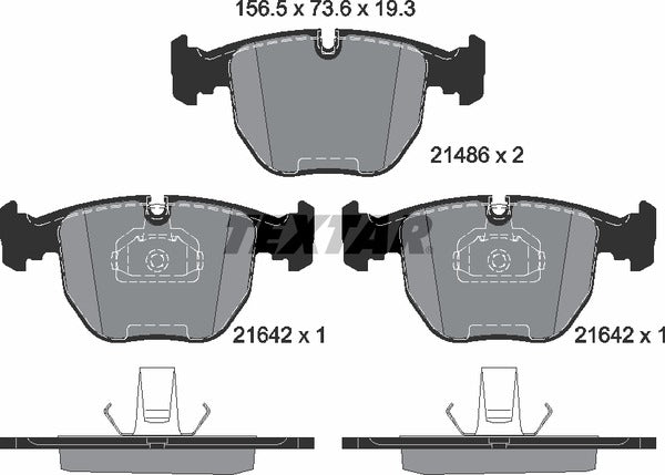 Alpina BMW, Brake Pad Set - Textar 2148604