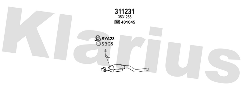 Klarius 311231 - Catalyst Type Approved  - Fits Volvo 740 2.0,2.3