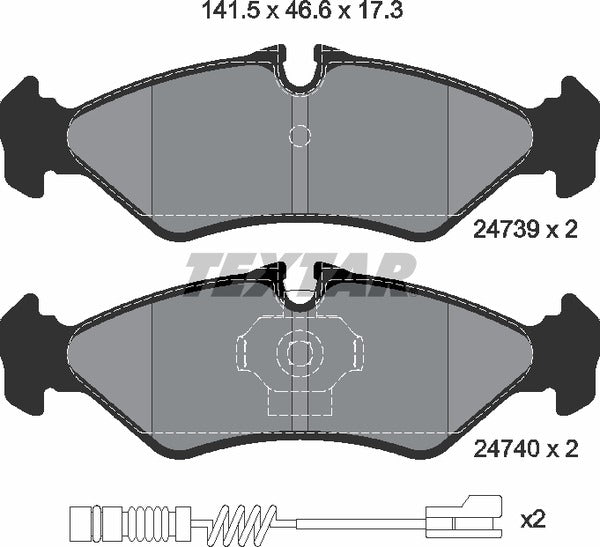 Textar Brake Pad Set - 2473901
