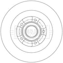 Borg & Beck Brake Disc Single Part No -BBD6231S
