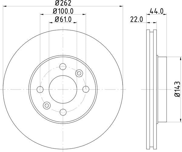 Mintex Brake Discs fits -Renault S260:4 MDC777 (also fits other vehicles)