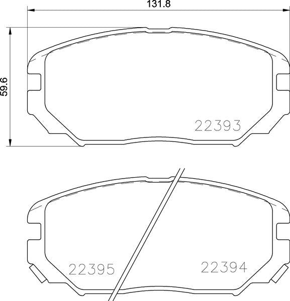Mintex Brake Pad Set fits -Hyundai MDB3823 (also fits other vehicles)