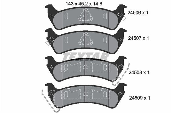 Textar Brake Pad Set - 2450601