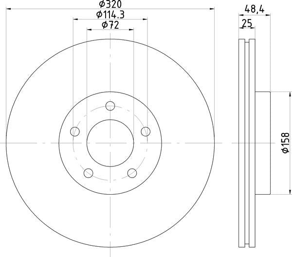Mintex Brake Discs fits -Mazda V256:4 MDC2340 (also fits other vehicles)