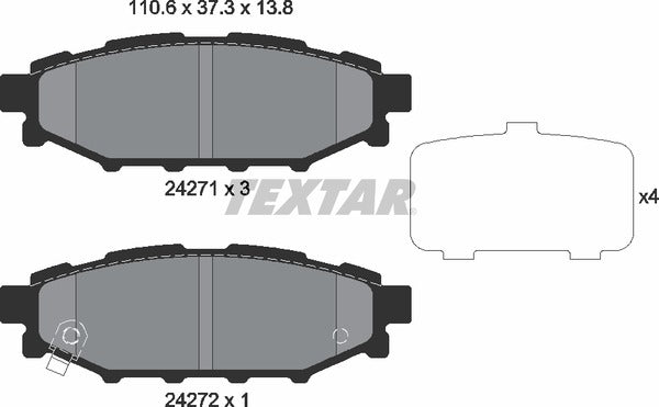 Textar Brake Pad Set - 2427101