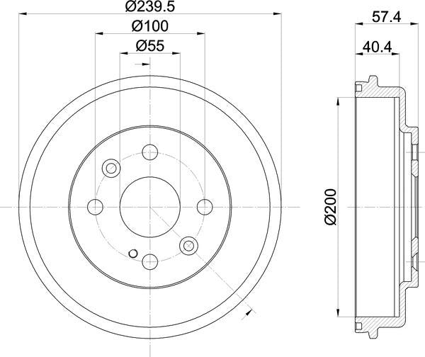 Mintex Brake Drum (Single) fits -Mazda MBD359 (also fits other vehicles)