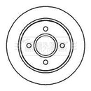 Borg & Beck Brake Disc (Pair)  - BBD4984
