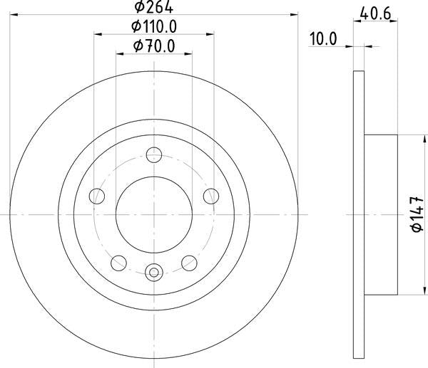 Mintex Brake Discs fits -Opel Vauxhall S262:5 MDC2230 (also fits other vehicles)