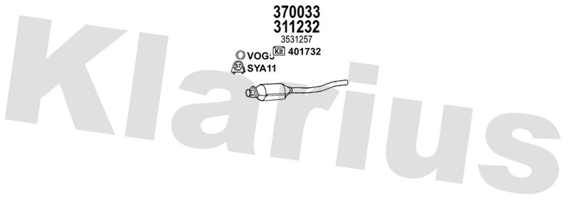 Klarius 311232 - Catalyst Type Approved  - Fits Volvo 240 2.0,2.3,2.3i