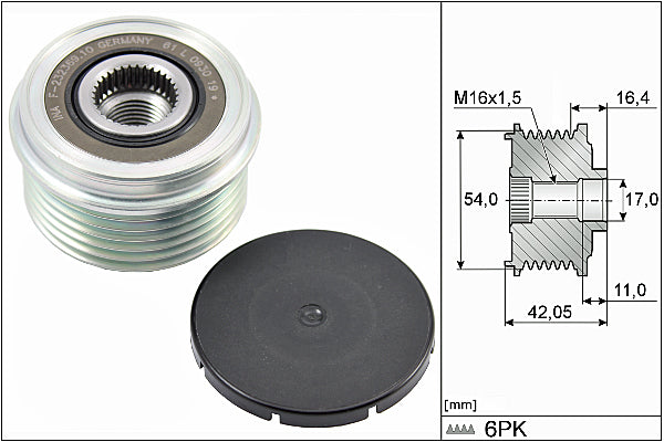 INA Alternator Freewheel Clutch - Part No - 535028510