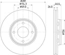 Mintex Brake Discs fits -Mitsubishi Smart S299:5 MDC2208 (also fits other vehicles)