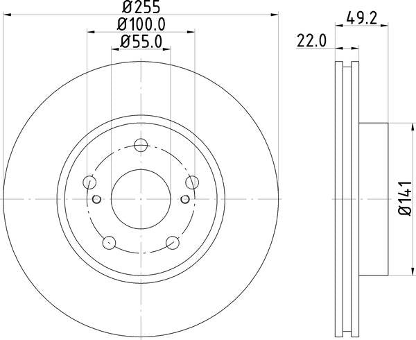 Mintex Brake Discs fits -Toyota V294:6 MDC1953 (also fits other vehicles)