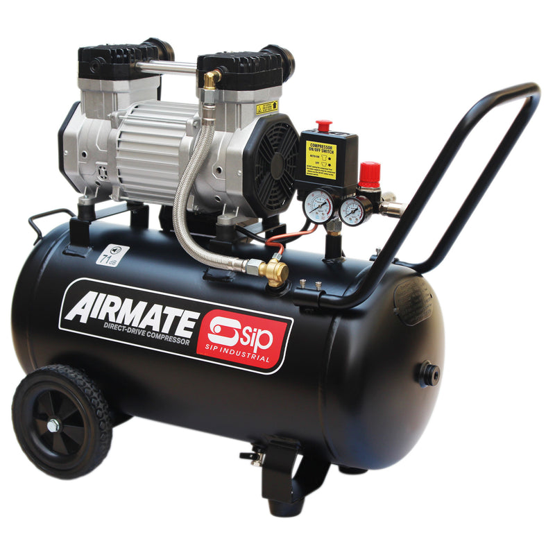 SIP DD 3hp 50ltr Quiet Low Noise Oil-Free Direct Drive Compressor