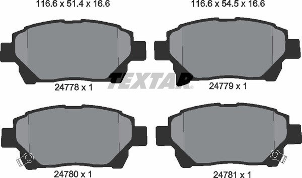 Textar Brake Pad Set - 2477801