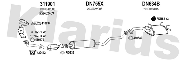 Klarius 311901 - Catalyst Type Approved  - Fits Nissan Primera 2.0i