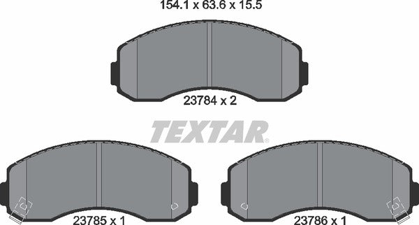 Textar Brake Pad Set - 2378401