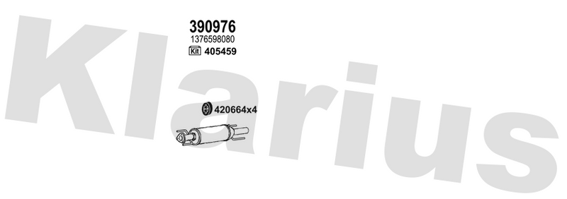 Klarius 390976 - Catalyst & Dpf Combined  - Fits Fiat Ducato 2.3JTD