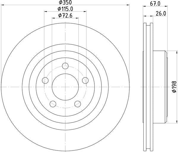 Mintex Brake Discs fits -Chrysler Dodge V332:5 MDC2320 (also fits other vehicles)