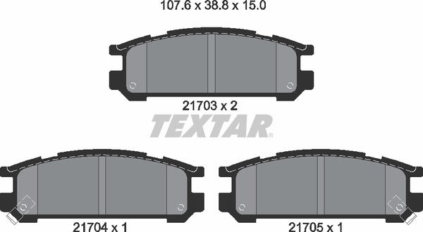 Textar Brake Pad Set - 2170301
