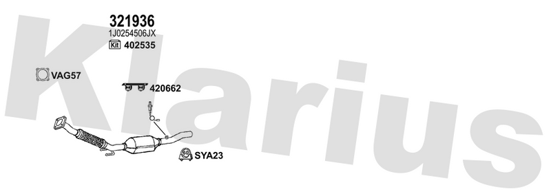 Klarius 321936 - Catalyst Type Approved Withpip  - Fits Skoda Octavia (1U5) 2.0i