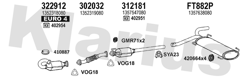 Klarius 322912 - Catalyst Type Approved Withpip  - Fits Fiat Ducato 2.2JTD