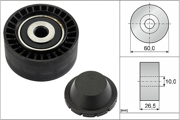 INA Deflection/Guide Pulley - V-Ribbed Belt - Part No - 532033110