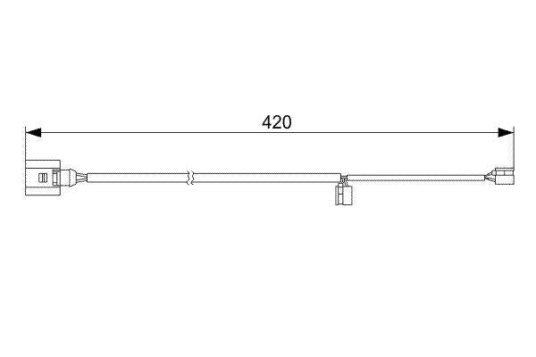 Bosch Wear Sensor F.Brake Pad Ap383 Part No - 1987473012
