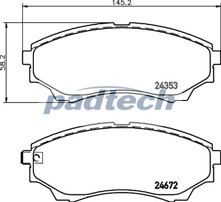 Padtech Brake Pad Set - PAD2778