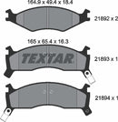 Textar Brake Pad Set - 2189202