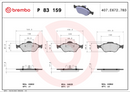 Brembo Brake Pad Set - P83159