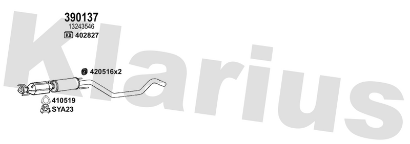 Klarius 390137 - Catalyst & Dpf Combined  - Fits Opel Zafira 1.9CDTi