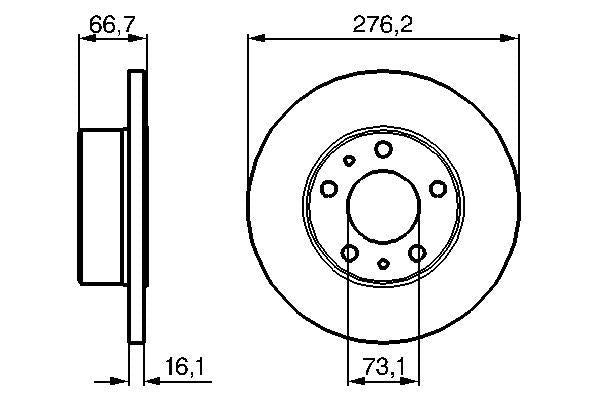 Bosch Brake Disc > Single Bd989 Part No - 0986479161
