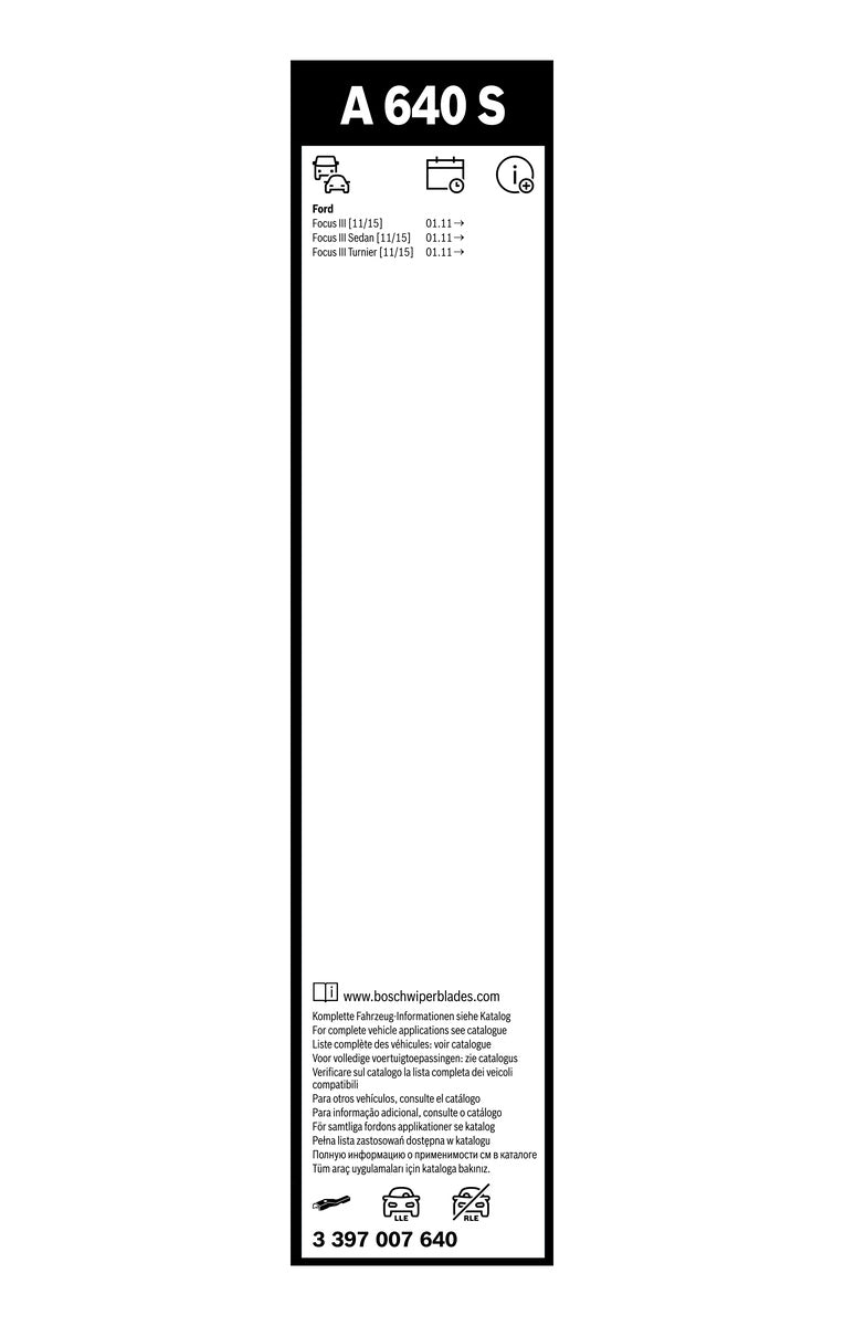 Bosch Aerotwin Front Wiper Blade Set - 725/725mm - A640S