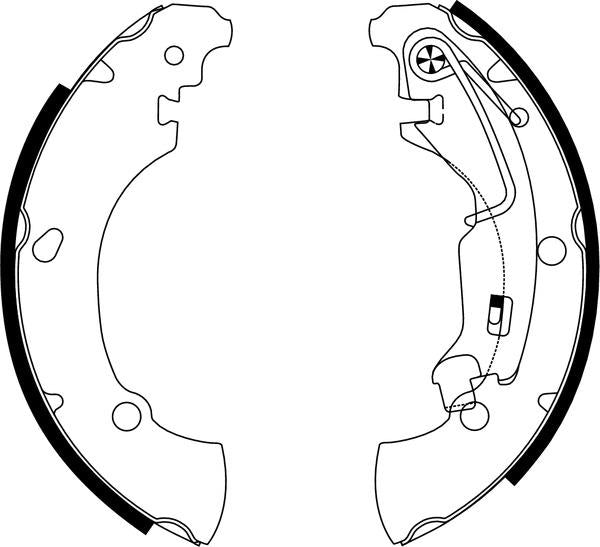 Mintex Brake Shoes fits -Fiat MFR546 (also fits other vehicles)